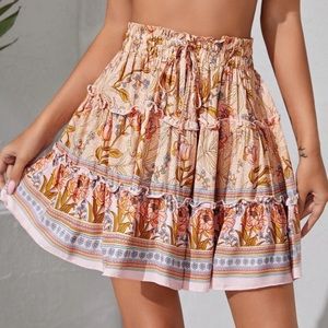 Floral Print Skirt